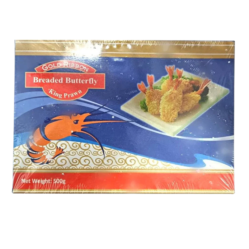 Gold Ribbon Breaded Butterfly King Prawn 500g (Frozen)