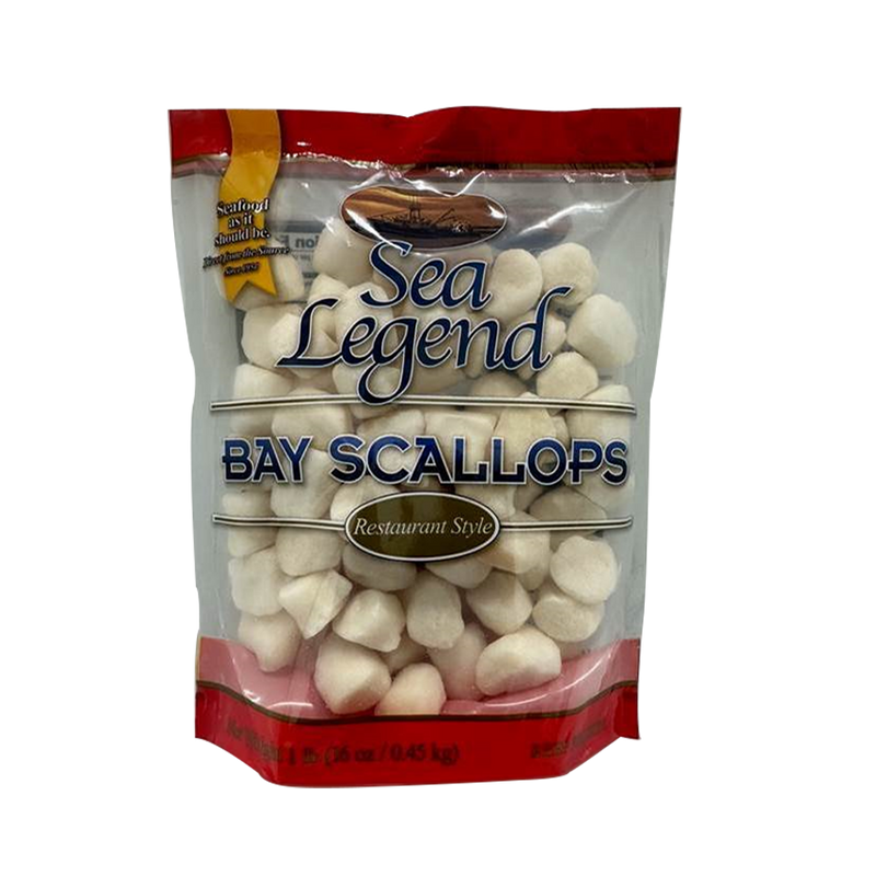 Sea Legend IQF Raw Roeless Bay Scallops 40-60 454gnet (Frozen)