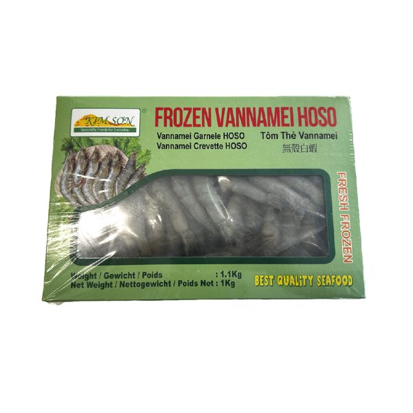 Kim Son Frozen HOSO Vannamei Shrimp 60-70 1kg (Frozen)