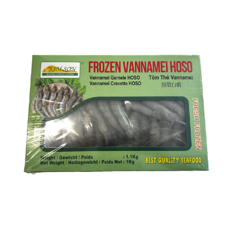 Kim Son Frozen HOSO Vannamei Shrimp 60-70 1kg (Frozen)