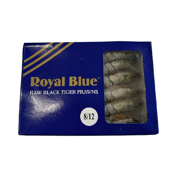 Royal Blue Black Tiger HOSO 8/12 600g net (1kg Gr) (Frozen)