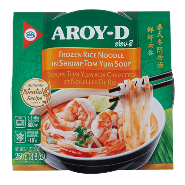 AROY-D Rice Noodle in Shrimp Tom Yum Soup 250g (Frozen)