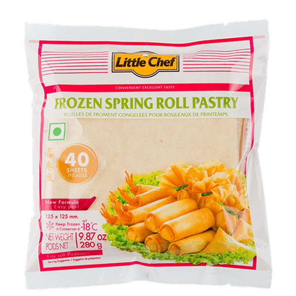 LITTLE CHEF Spring Roll Pastry 5.5 SQ In 280g (Frozen)