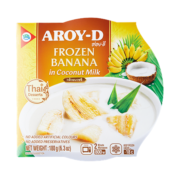 AROY-D Banana in Coconut Milk 180g (Frozen)