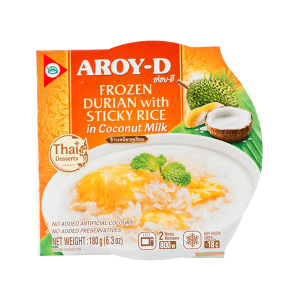 AROY-D Durian with Sticky Rice in Coconut Milk 180g (Frozen)