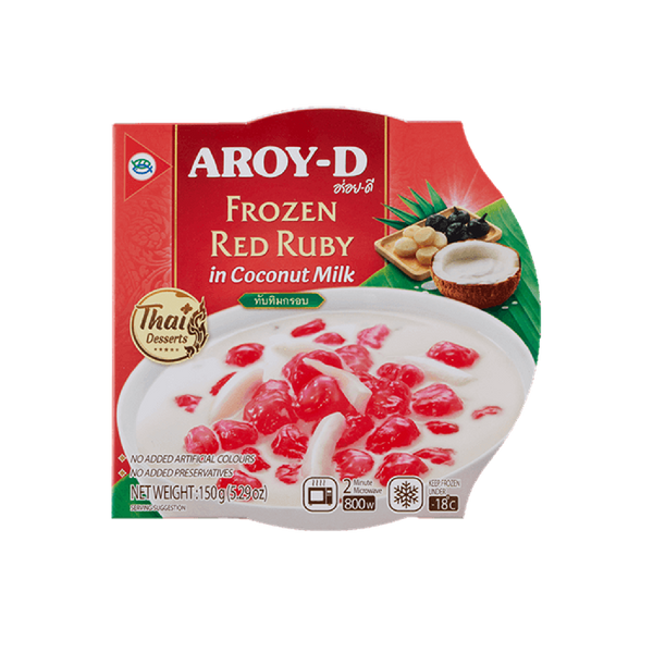 AROY-D Red Ruby in Coconut Milk 150g (Frozen)