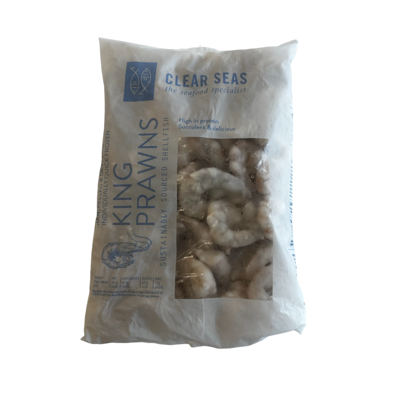 CLEAR SEAS IQF Raw P&D King Prawns 26/30 800gnet (Frozen)