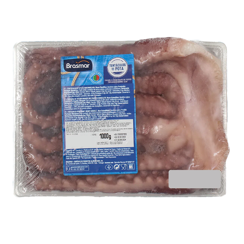 BRASMAR Giant Squid Tentacles 1kg (800gnet) (Frozen)