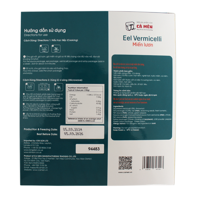 CA MEN Eel Vermicelli 577g (Frozen)