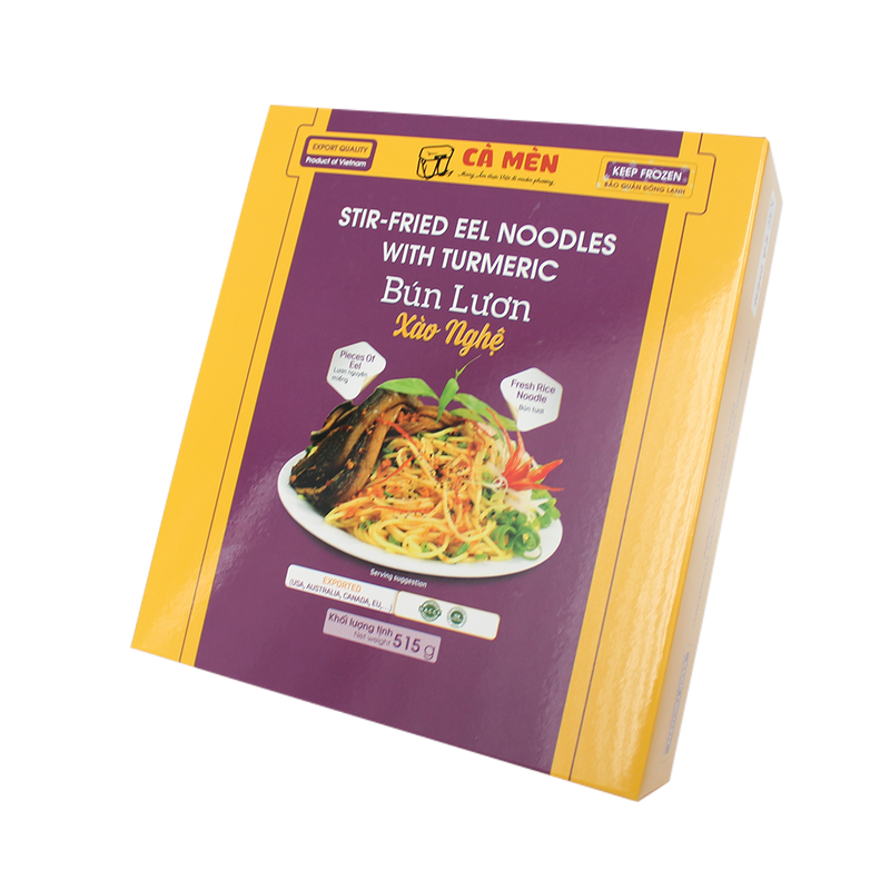 CA MEN Stir-fried Eel Noodles With Tumeric 515g (Frozen)