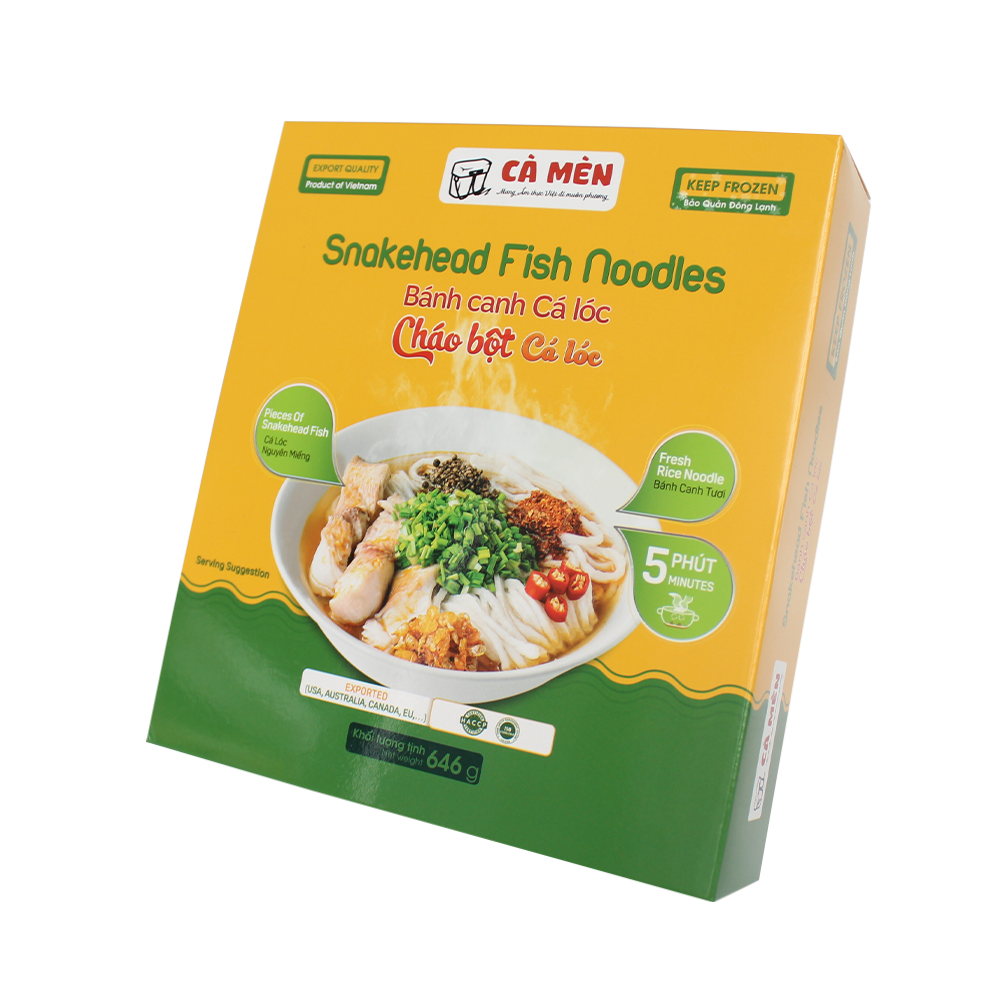 CA MEN Snakehead Fish Noodles 646g (Frozen)