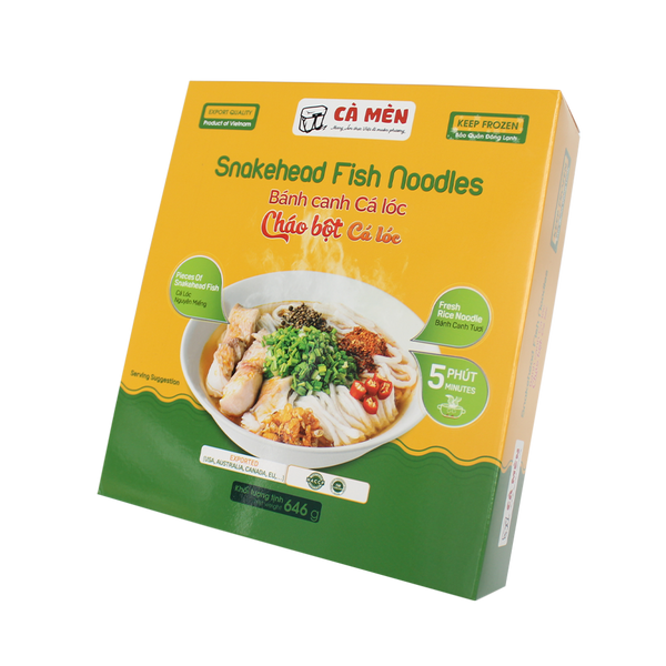 CA MEN Snakehead Fish Noodles 646g (Frozen)