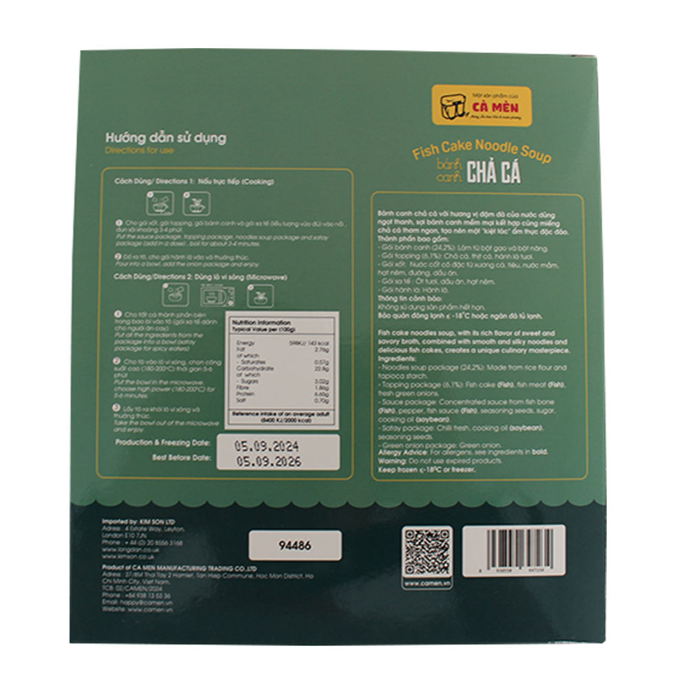 CA MEN Fish Cake Noodle Soup 620g (Frozen)