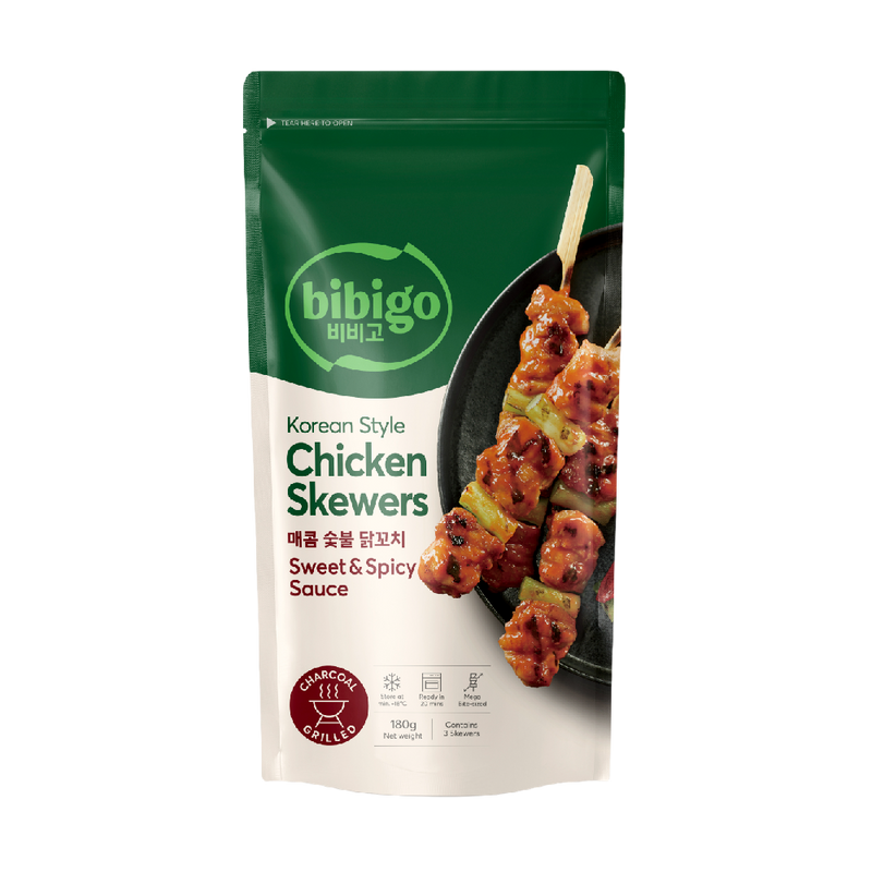 CJ BIBIGO Tusuk Sate Ayam Gaya Korea Manis &amp; Pedas 180g (Beku)