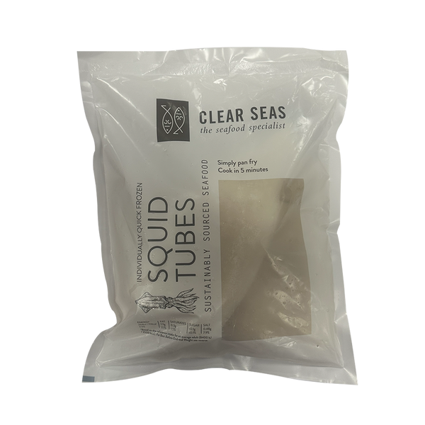 CLEAR SEAS Squid Tubes U5 1kg (600gnet) (Frozen)