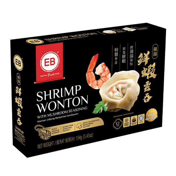 EB Shrimp Wonton with Mushroom Seasoning 154g (Frozen)