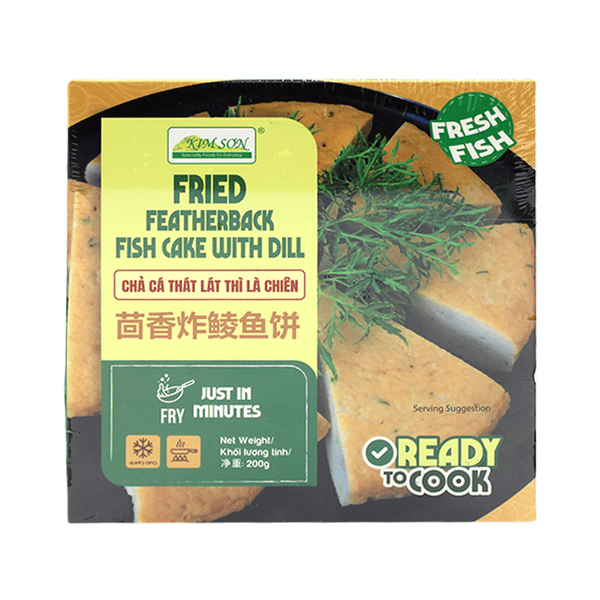 Kim Son Fried Featherback Fish Cake With Dill 200G (Frozen)