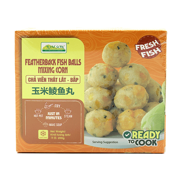 Kim Son Featherback Fish Balls - Mixing Corn 200G (Frozen)