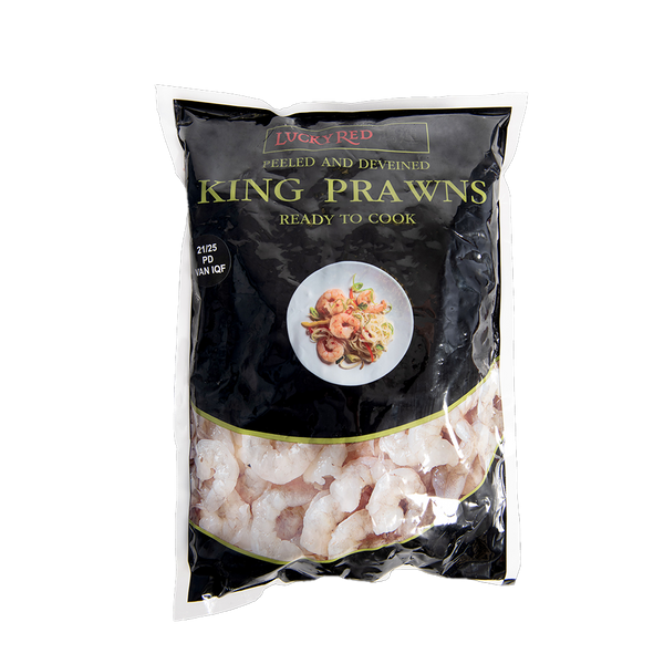 LUCKY RED IQF Raw P&D King Prawns 26/30 900gnet (Frozen)