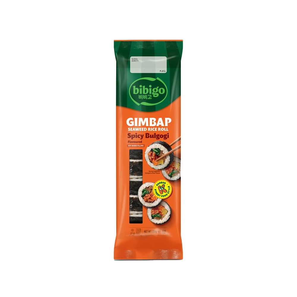 Bibo Rice CJ BIBIGO Gimbap Seaweed Rice Roll Spicy Bulgogi 230g (Frozen)