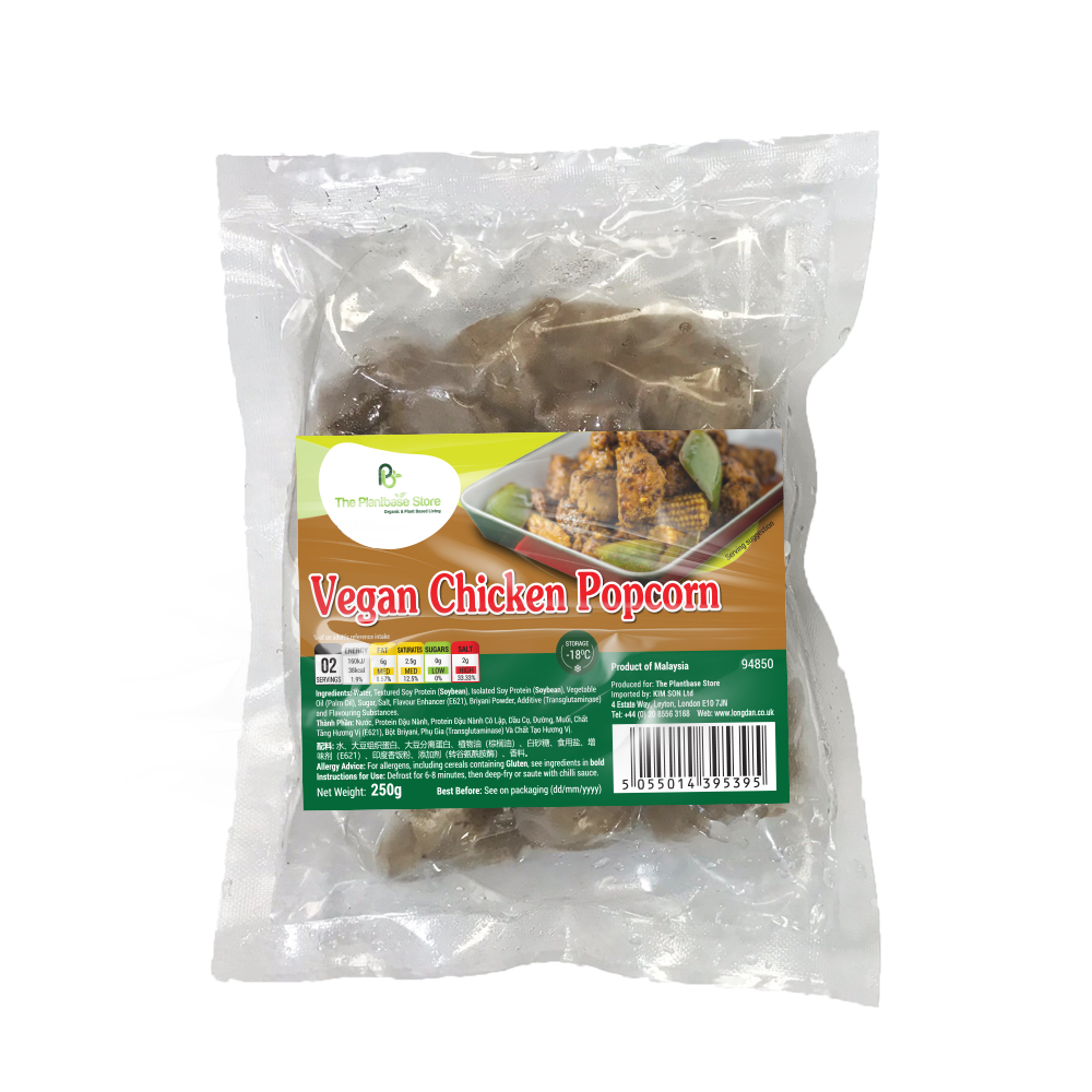 The Plantbase Store Vegan Chicken Popcorn 250G (Frozen)
