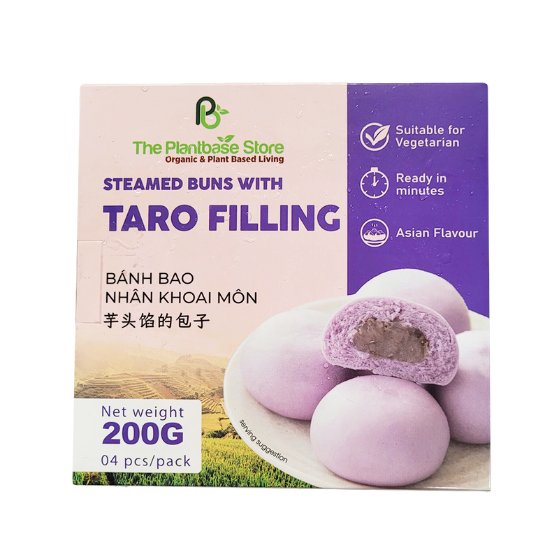 THE PLANTBASE STORE Steamed Buns With Taro Filling (4pcs) 200g (Frozen)