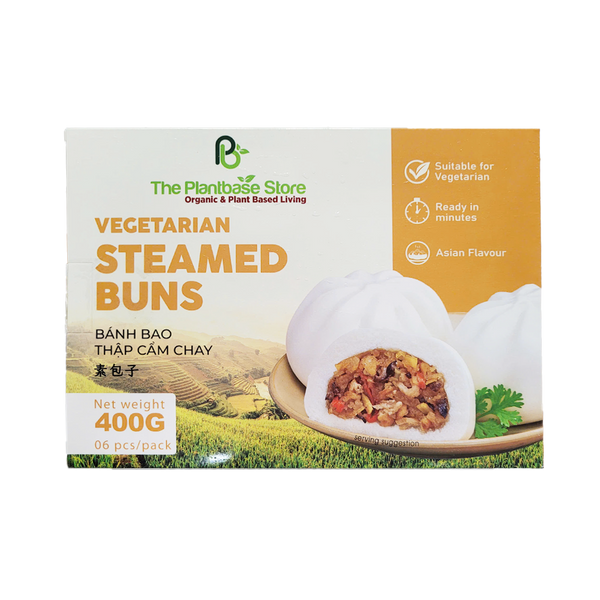 THE PLANTBASE STORE Bánh Bao Chay Hấp (6 cái) 400g (Đông lạnh)
