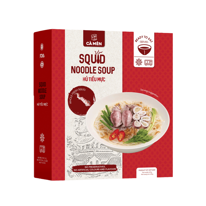 CA MEN Squid Noodle Soup 605G (Frozen)