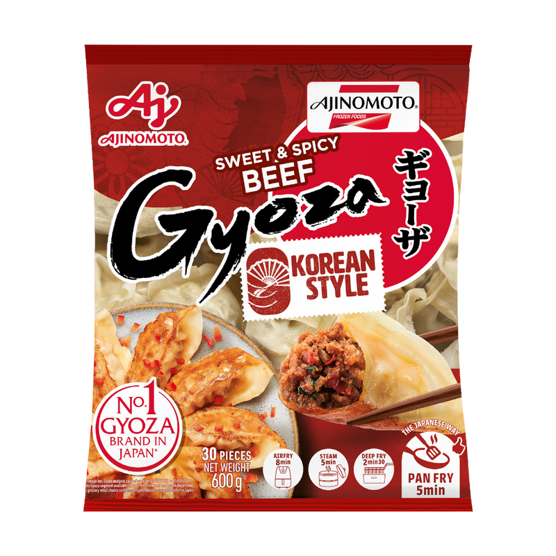 AJINOMOTO Gyoza Bò Vị Hàn Quốc Ngọt & Cay 600g (Đông Lạnh)