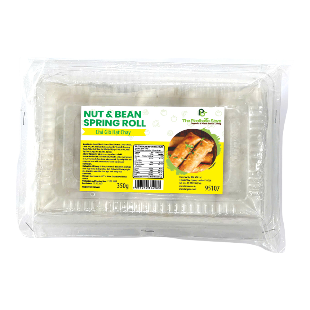 The Plantbase Store Nut & Bean Spring Roll 350g (Frozen)
