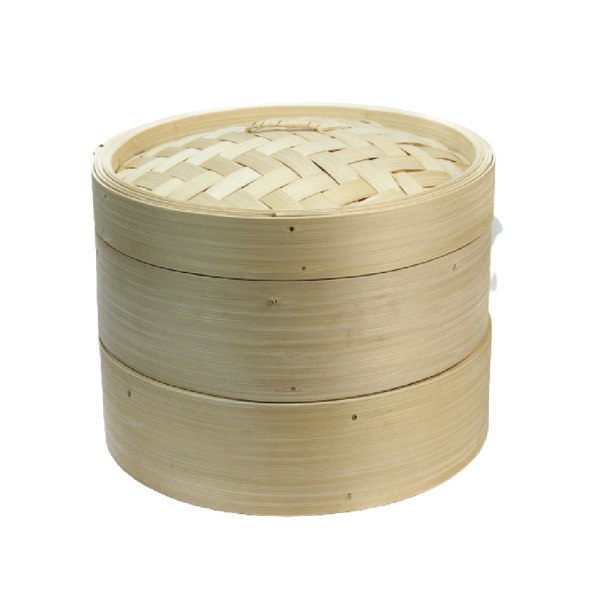 Longdan Bamboo Steamer Set 8 Inches (2 bases, 1 lid) - Longdan Official