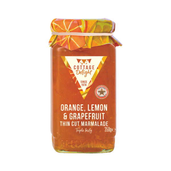 COTTAGE DELIGHT Orange, Lemon & Grapefruit Thin Cut Marmalade 350g - Longdan Official