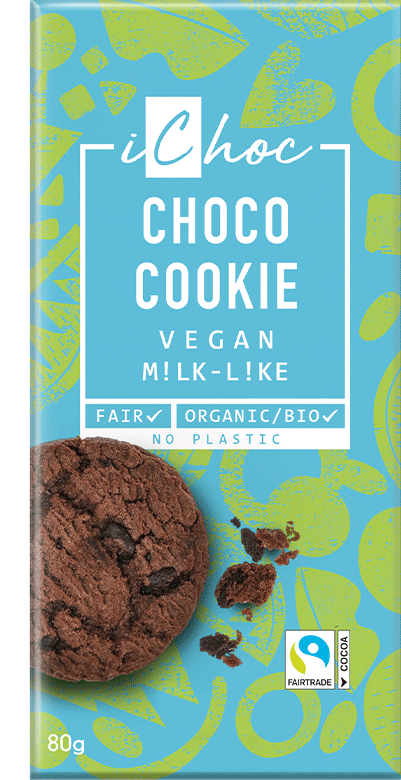 ICHOC Organic Chocolate Bar Choco Cookie 80g - Longdan Official