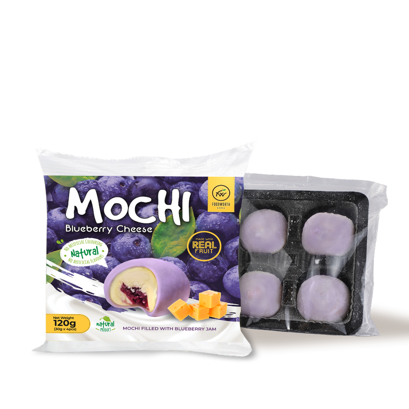 FOODWORTH Blueberry Cheese Mochi 120g (Frozen) - Longdan Official Online Store