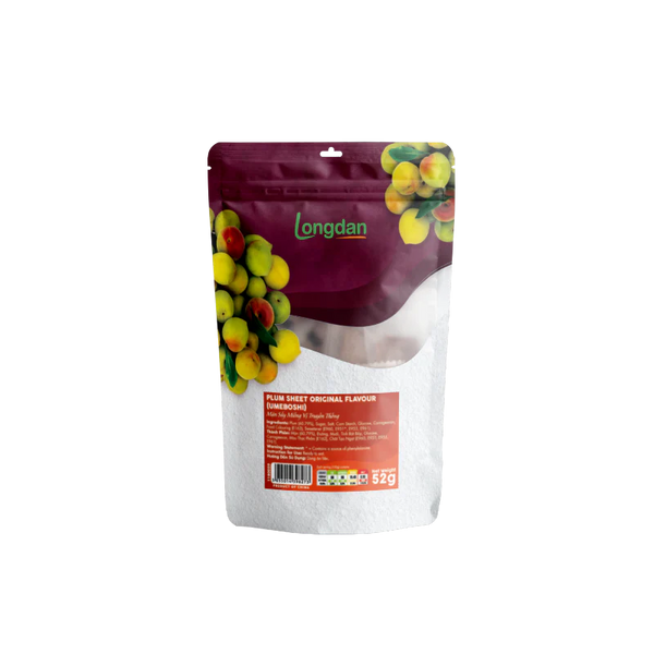 Longdan Plum Sheet Original flavour (Umeboshi) 52g (Case 24) - Longdan Official