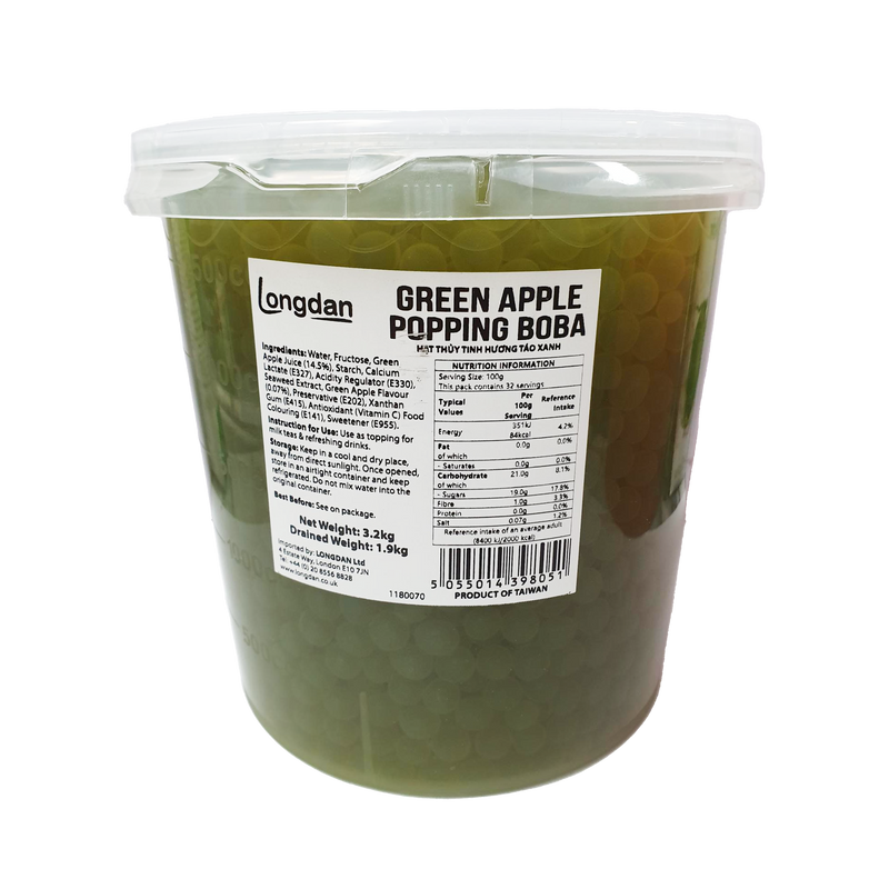 Longdan Green Apple  Popping Boba 3.2kg
