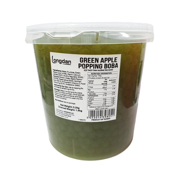 Longdan Green Apple  Popping Boba 3.2kg - Longdan Official Online Store
