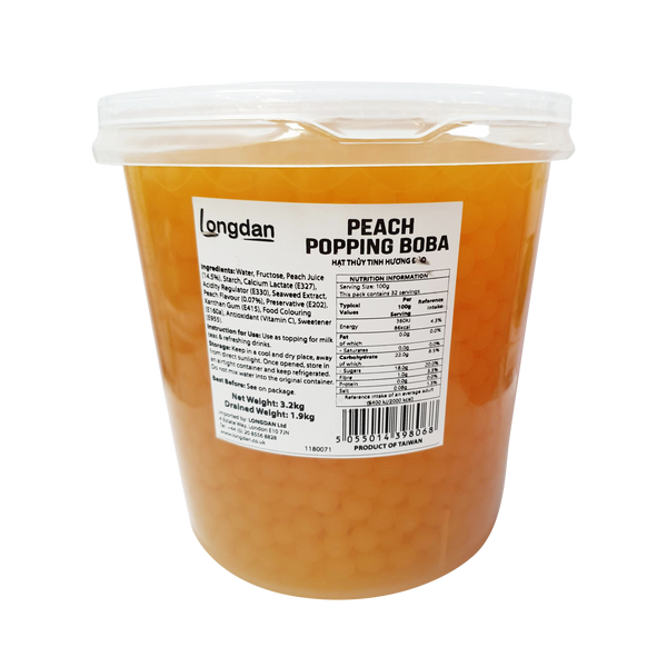 Longdan Peach Popping Boba 3.2kg - Longdan Official Online Store