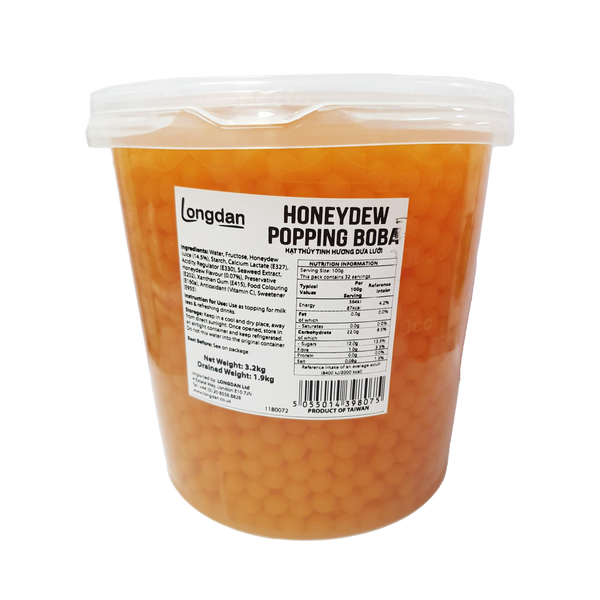 Longdan Honeydew Popping Boba 3.2kg - Longdan Official Online Store