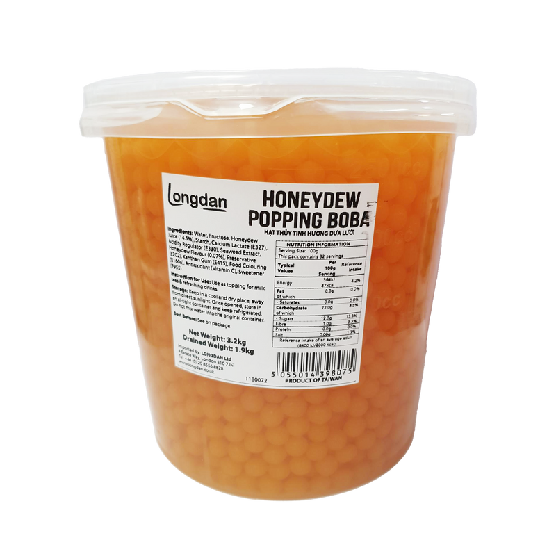 Longdan Honeydew Popping Boba 3.2kg