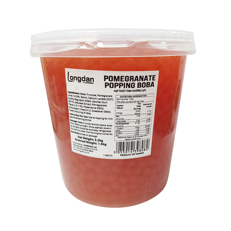 Longdan Pomegranate Popping Boba 3.2kg - Longdan Official Online Store