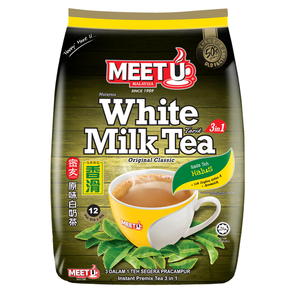 MEETU White Milk Tea 3in1 480g (Case 24) - Longdan Official