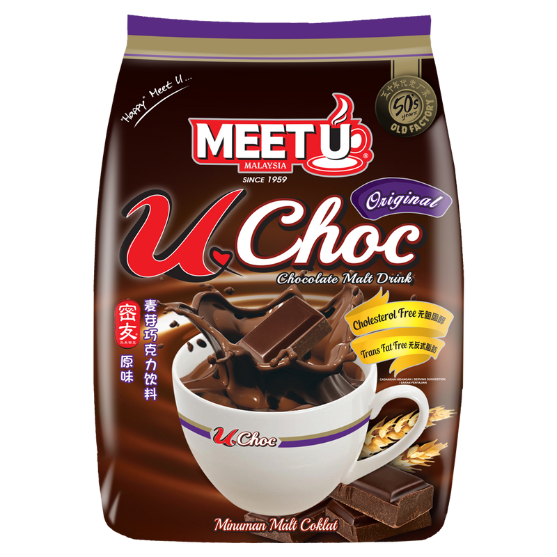 MEETU UChoc Chocolate Malt Drink Original 576g - Longdan Official