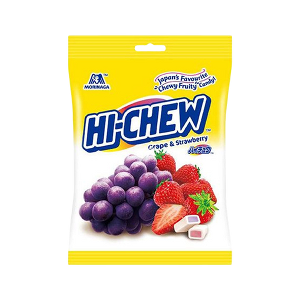 MORINAGA Hi-chew Bag Grape & Strawberry 100g    - Longdan Official