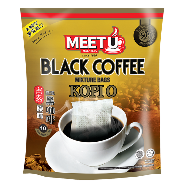 MEETU Black Coffee Mixture Bags Kopi O 100g - Longdan Official