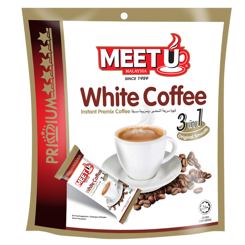 MEETU Primium White Coffee 3in1 200g - Longdan Official
