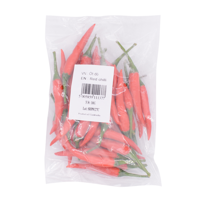 Small Red Chilli (Ot Hiem Do) 100g - Longdan Online Supermarket