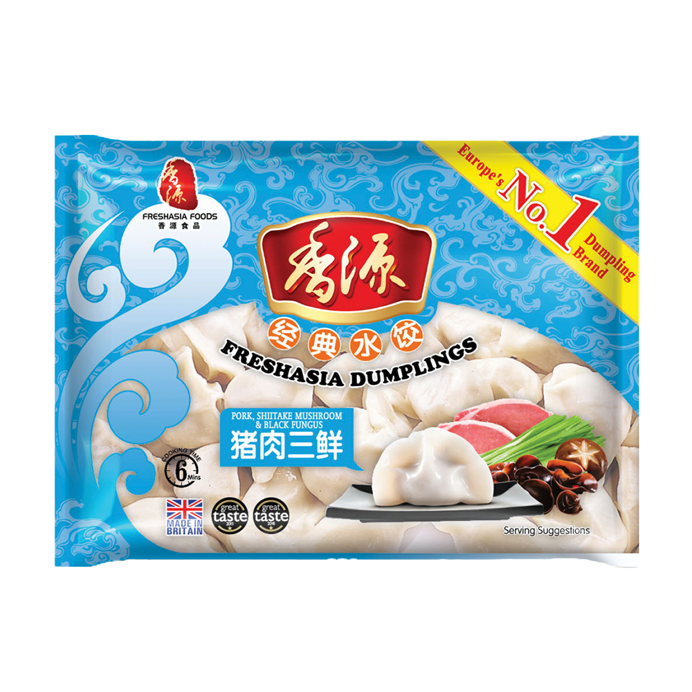 FRESHASIA Pork, Shiitake Mushroom & Black Fungus Dumplings 400g (Froze