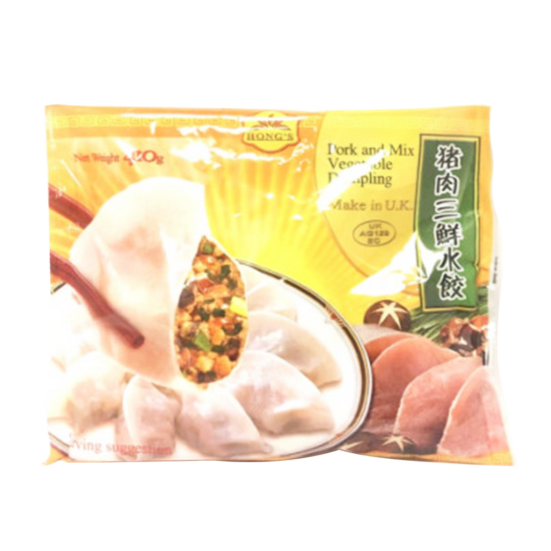 HONG'S Pork & Mixed Vegetable Dumplings 410g (Frozen) - Longdan Official