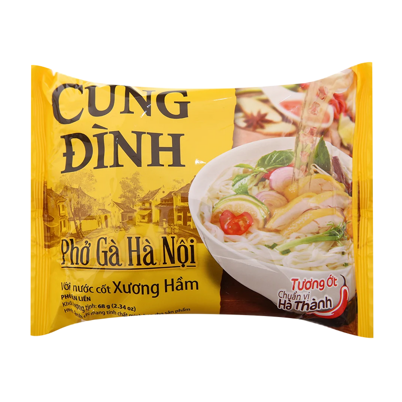 Cung Dinh Rice Noodle Chicken Flavour Bag 68g - Pho Ga - Longdan Online Supermarket